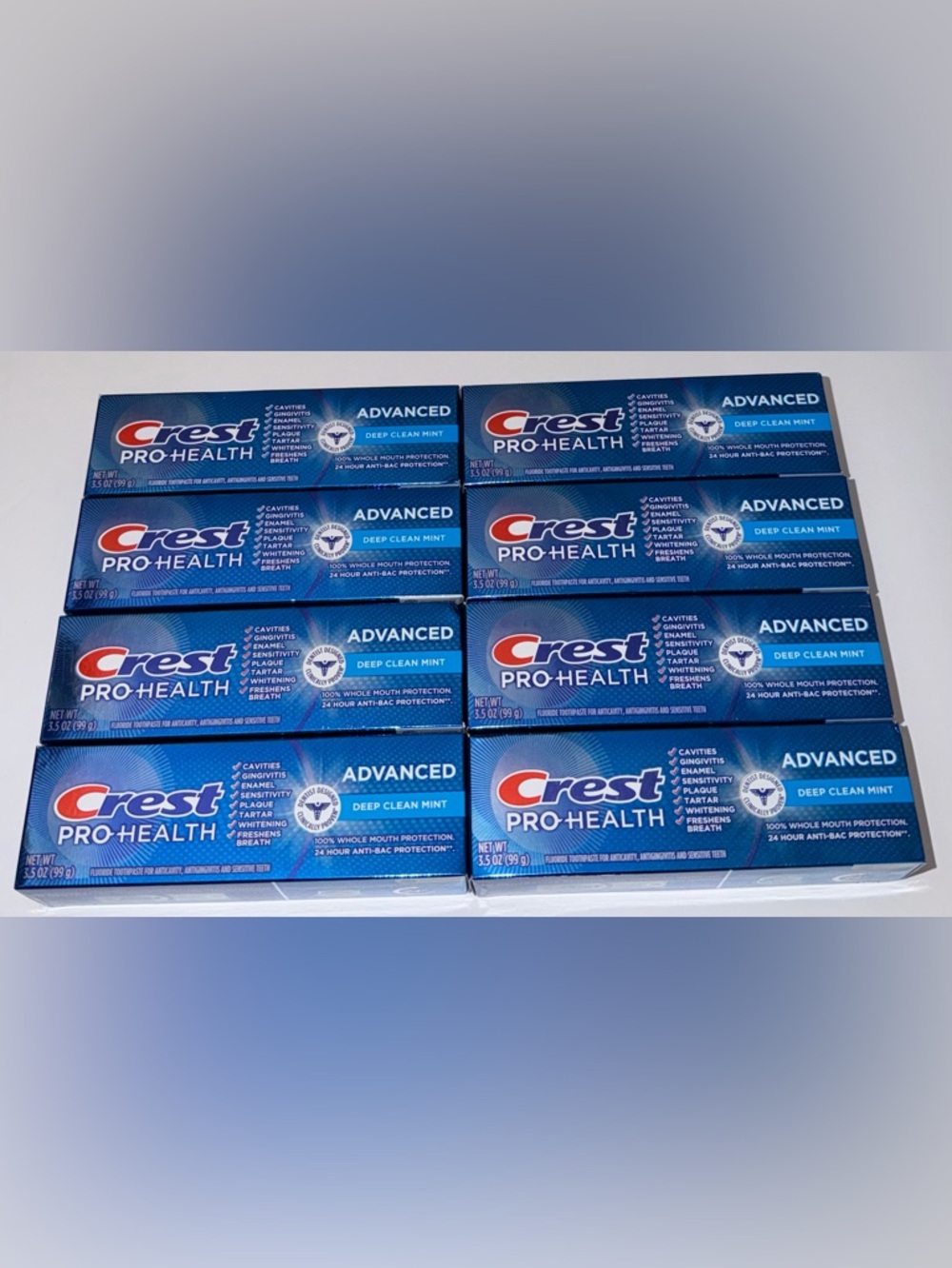 8x Crest Pro Health Toothpaste. Deep Clean Mint. 3.5 oz Each